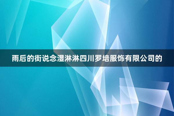 雨后的街说念湿淋淋四川罗培服饰有限公司的