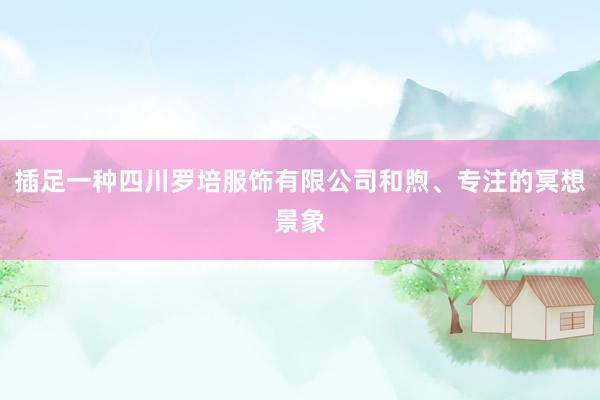 插足一种四川罗培服饰有限公司和煦、专注的冥想景象